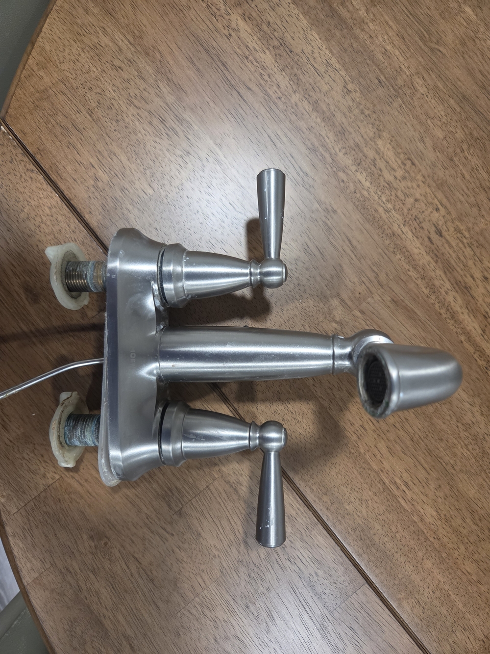 Moen Silver Two-Handle Bathroom Faucet - Brushed Nickel Finish